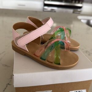 NWT Baby Deer Multi Colored Strappy Sandals